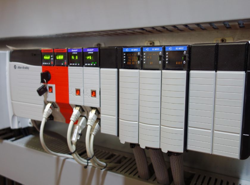 Allen-Bradley PLC application for a process control panel 